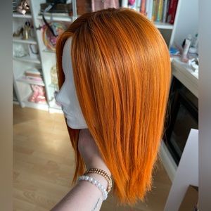 Custom FIRE red🔥 human hair wig